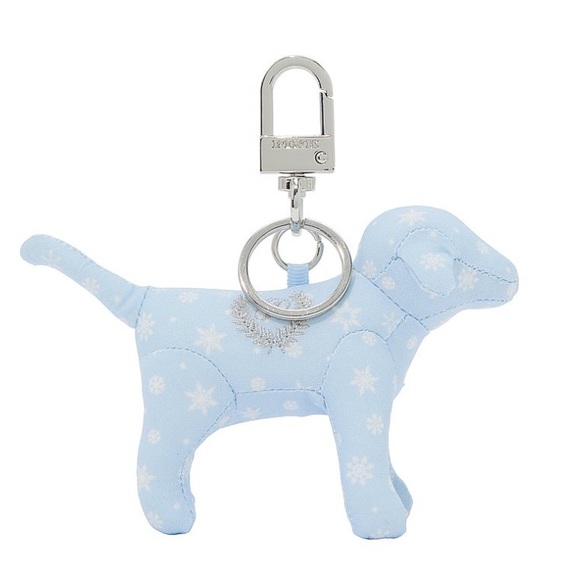VICTORIA'S SECRET PINK FLORAL MICRO DOG KEYCHAIN - Picture 8 of 9